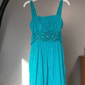 Turquoise sparkly dress